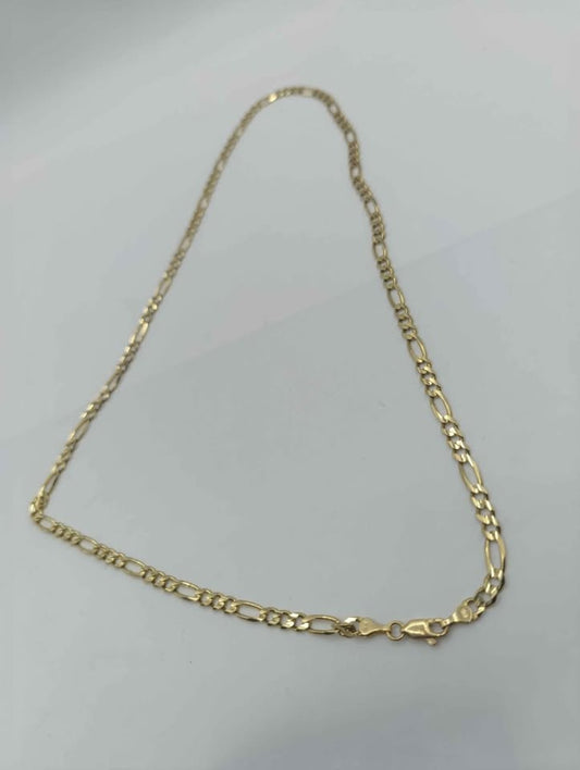 Cadena tejido 3*1 oro 10k peso 16.6g 29 cm