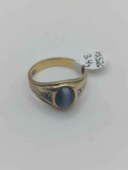 Anillo con sintético oro de 10k peso 3.4g #11