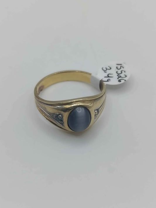Anillo con sintético oro de 10k peso 3.4g #11