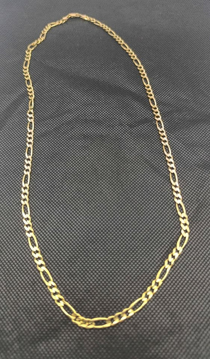 Cadena tejido 3*1 oro 10k peso 16.6g 29 cm