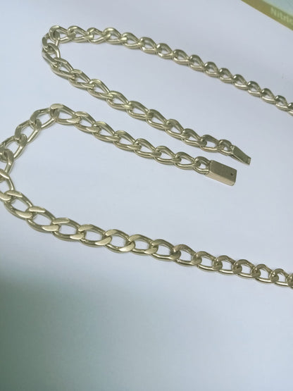 Cadena de Oro 10K – Diseño 1x1 con Broche de Cajón (36.1 g)