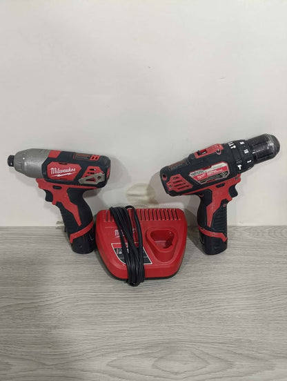 Kit de taladros Milwaukee M12 2 baterías y 1 cargador