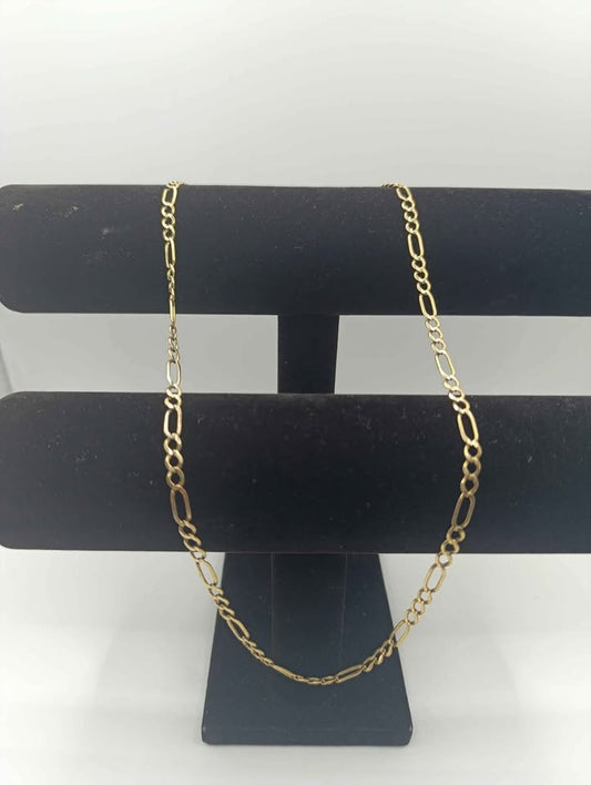 Cadena de oro tejido 3*1 10k 14.70gr 30cm abrochada
