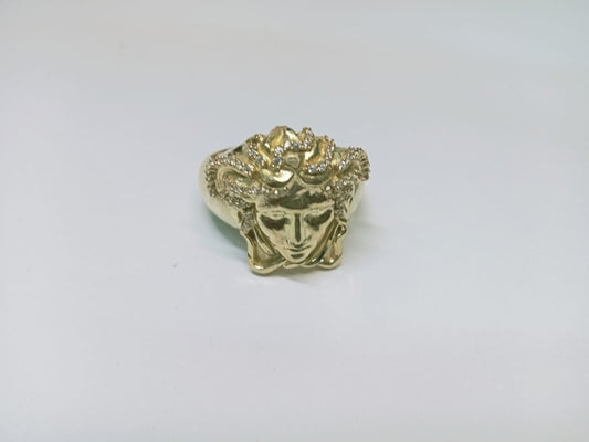 ✨ Anillo de Oro 08K Estilo Versace – Talla 13.5 ✨