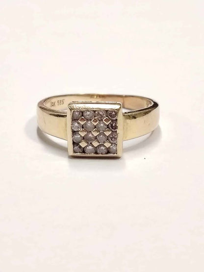 Anillo de oro tipo sello 14k 4gr #9 usado