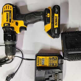 Taladro dewual con 2 baterías cargador y estuche