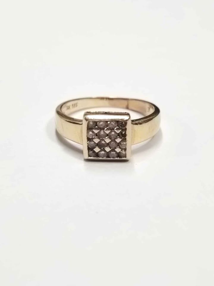 Anillo de oro tipo sello 14k 4gr #9 usado