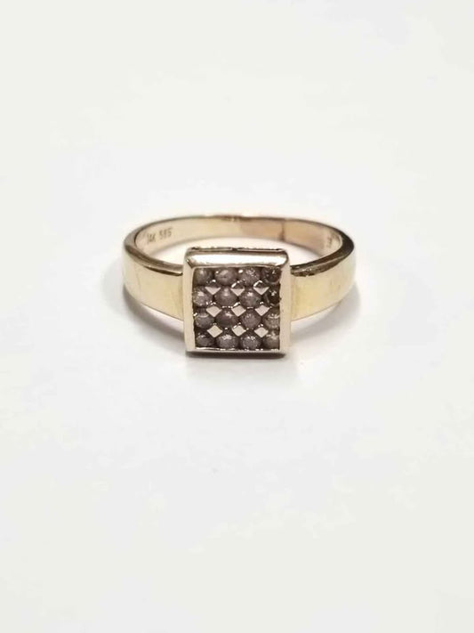 Anillo de oro tipo sello 14k 4gr #9 usado