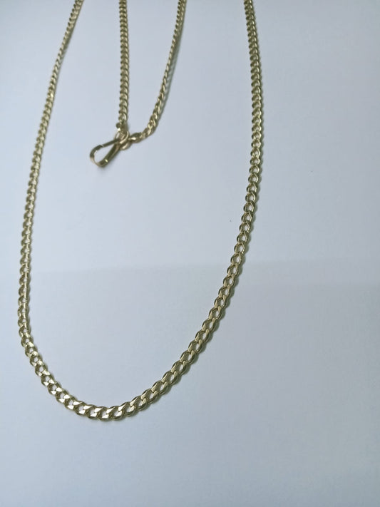 Cadena Tipo Planchada en Oro 14k – 34 cm