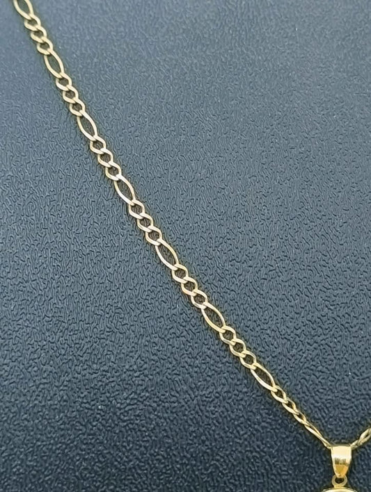 Oro Cadena y dije Letra K 10K Peso 5 Gramos