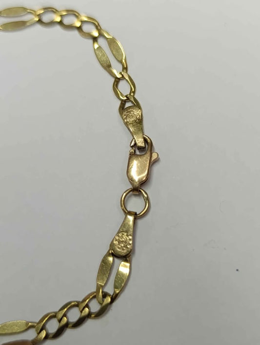 Oro pulsera tejido 3x1 10k pesa 4 gr usada