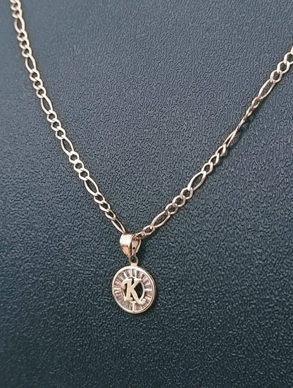 Oro Cadena y dije Letra K 10K Peso 5 Gramos