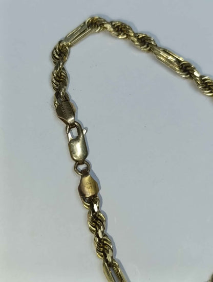 Oro Esclava tejido torzal 10k pesa 5.8gr usada