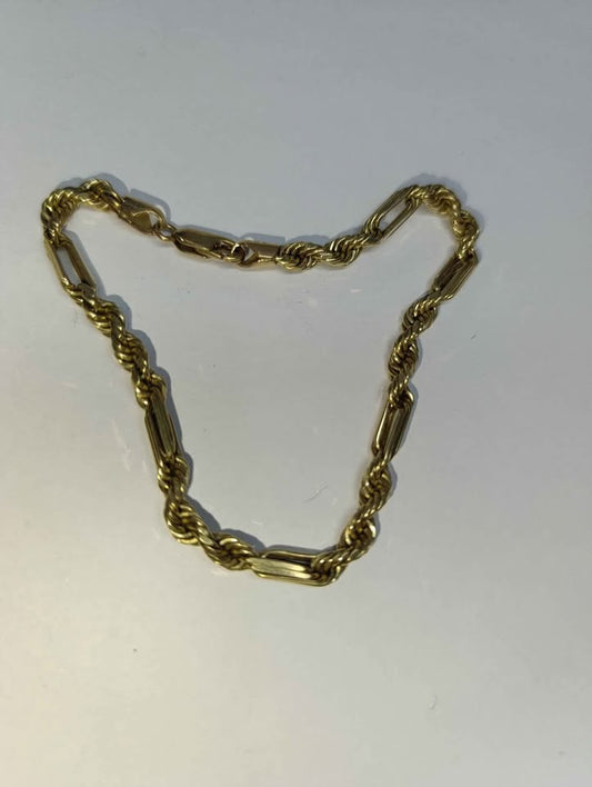 Oro Esclava tejido torzal 10k pesa 5.8gr usada