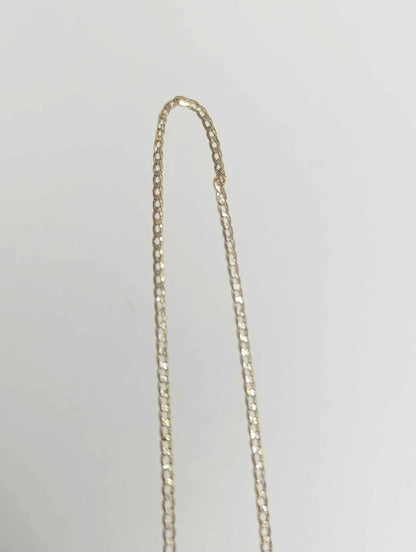 Cadena de oro tejido 1 x 1 14k peso 2.7gr usada
