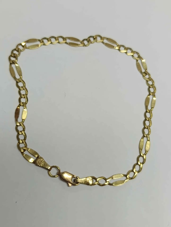 Oro pulsera tejido 3x1 10k pesa 4 gr usada