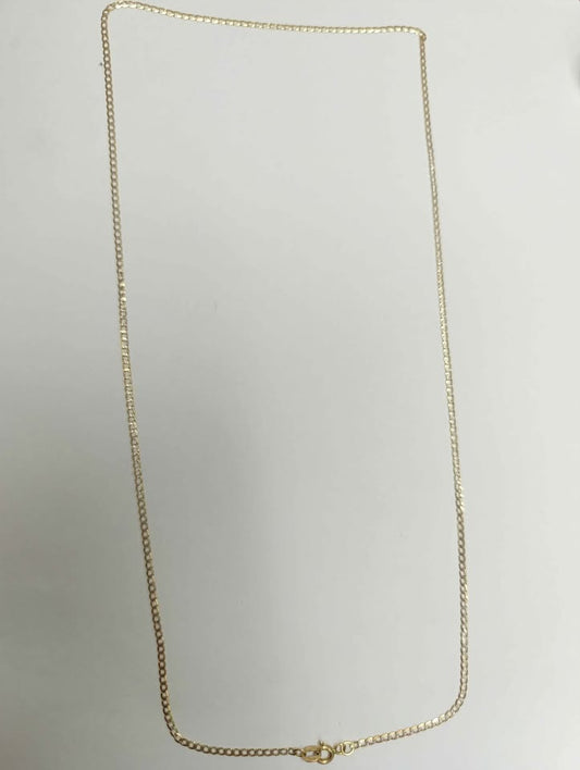 Cadena de oro tejido 1 x 1 14k peso 2.7gr usada