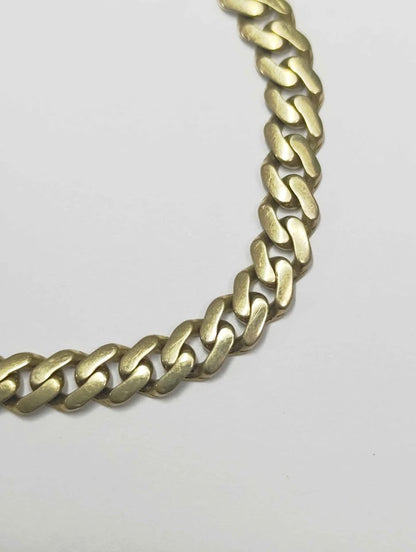 Oro Pulsera Figaro 10K Peso 5.8 Gramos 6.5 mm