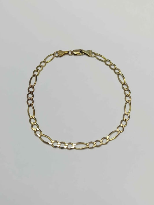 Oro Pulsera Figaro 10K Peso 3.8 Gramos