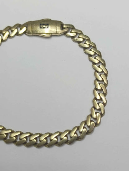 Oro Pulsera Figaro 10K Peso 5.8 Gramos 6.5 mm