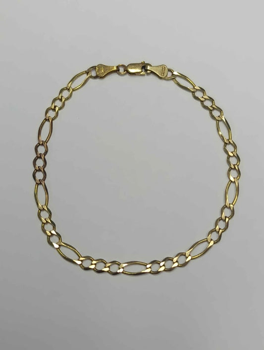 Oro Pulsera Figaro 10K Peso 3.8 Gramos