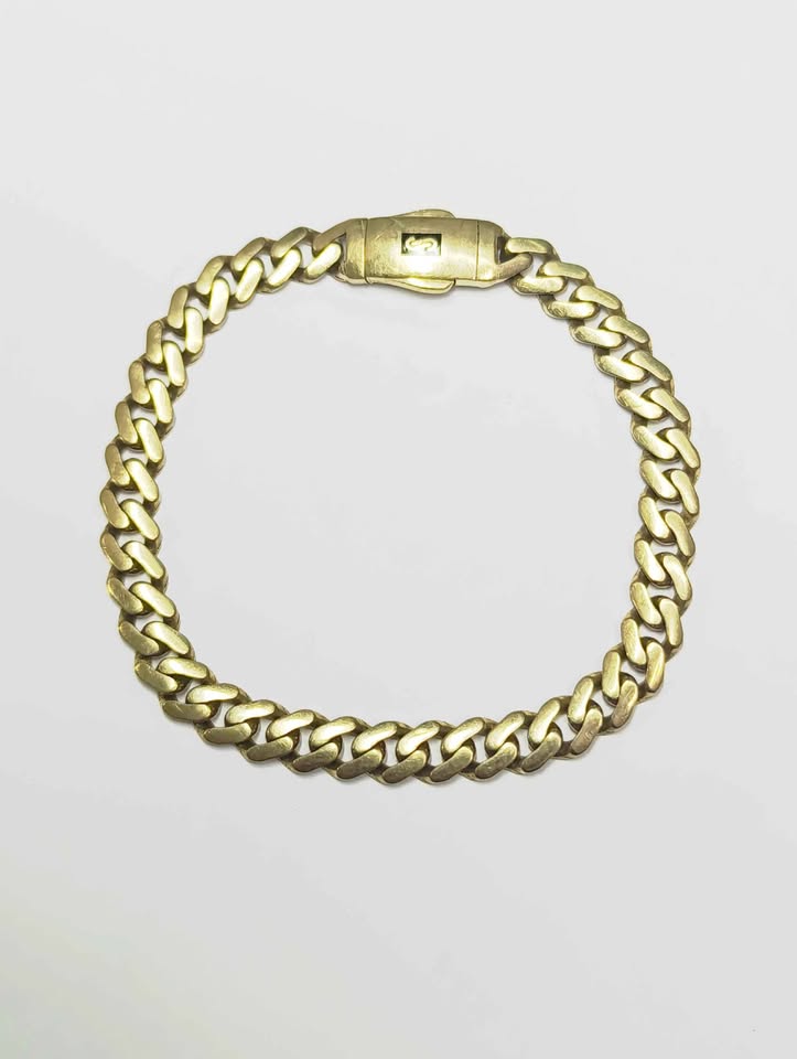 Oro Pulsera Figaro 10K Peso 5.8 Gramos 6.5 mm