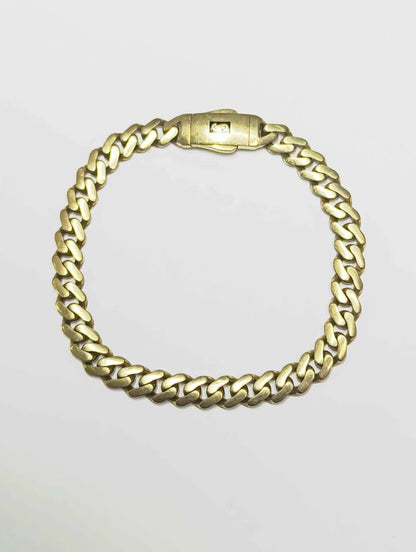 Oro Pulsera Figaro 10K Peso 5.8 Gramos 6.5 mm
