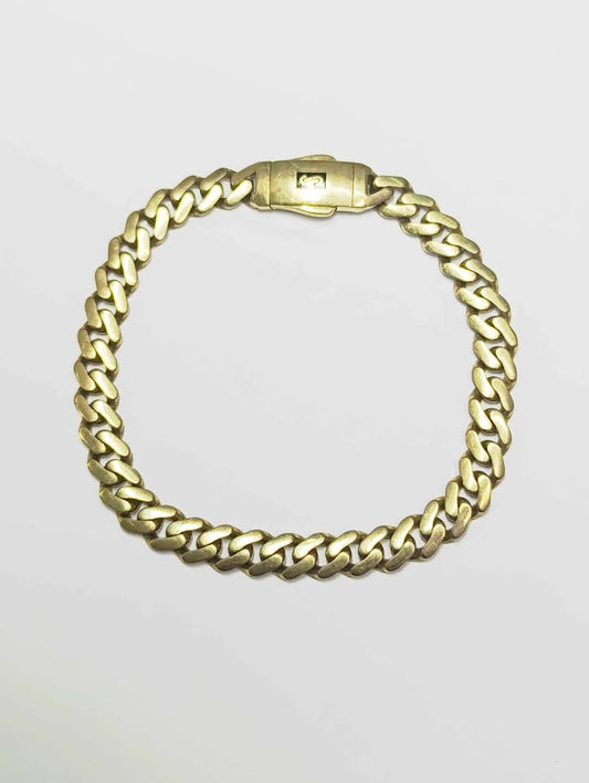 Oro Pulsera Figaro 10K Peso 5.8 Gramos 6.5 mm