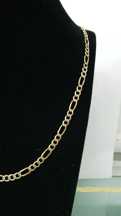 Cadena de oro 14k diseño diamantado 30cm de largo  14.9gr