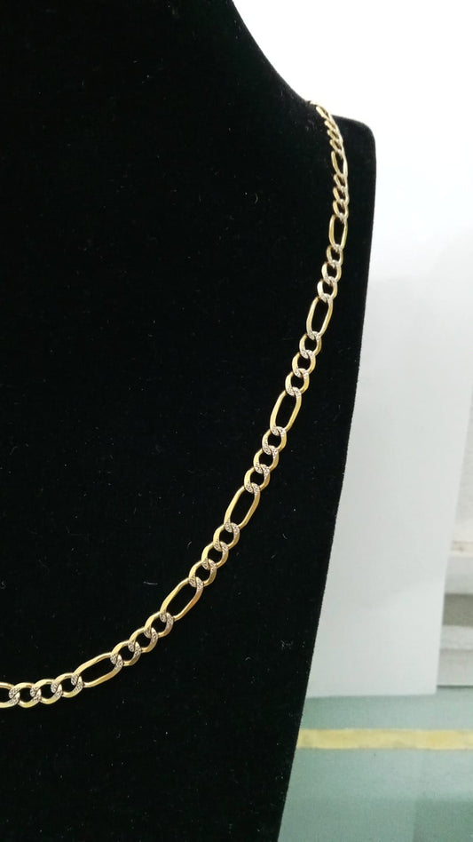 Cadena de oro 14k diseño diamantado 30cm de largo  14.9gr