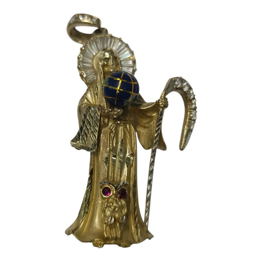 Oro Dije de la santa muerte 10k 14.8g usada