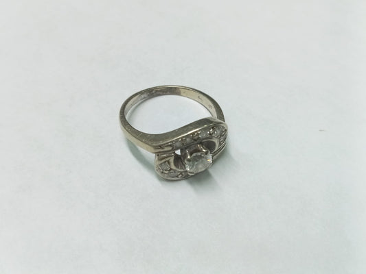 ✨ Anillo de Oro Blanco 14K con Diseño Yin Yang – Talla 6.5✨