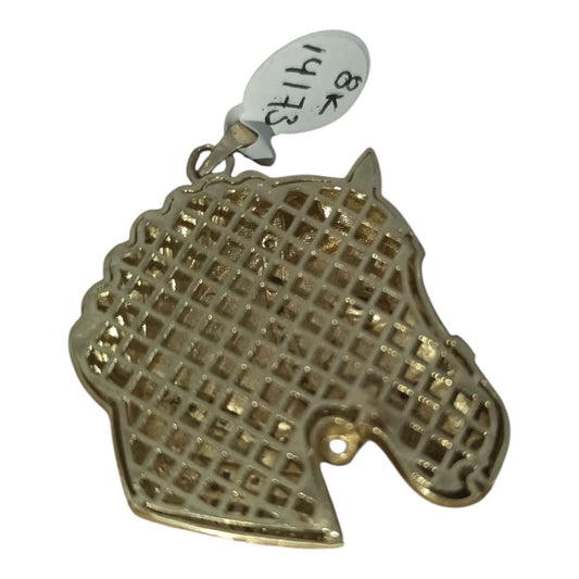 Oro Dije caballo con sintético 8k peso 7.9g Usado