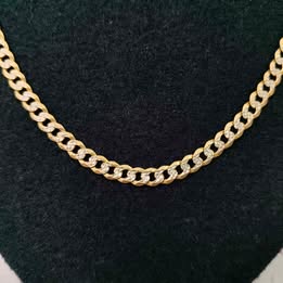Cadena tipo adiamantada 10k p15.6gr