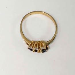 Anillo con sintéticos 14k p 2.1gr