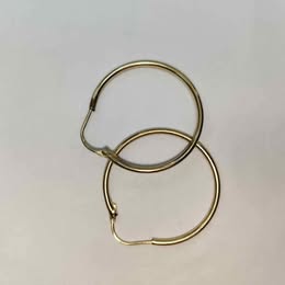 Arracadas lisas oro de 10k p 1.6 gr