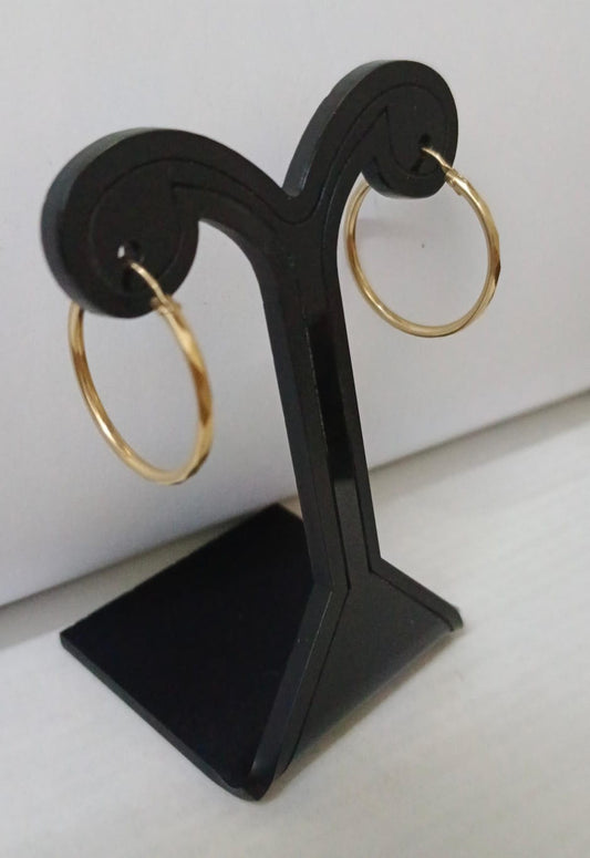 Arracadas facetadas de oro 10k peso 1.3gr, usado