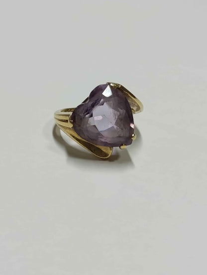 Oro Anillo Corazón 14K 3.6g USADO