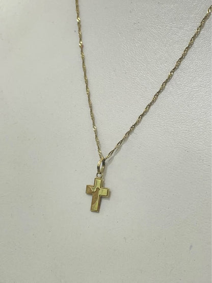 Cadena con Dije de Cruz 1.5gr/10k