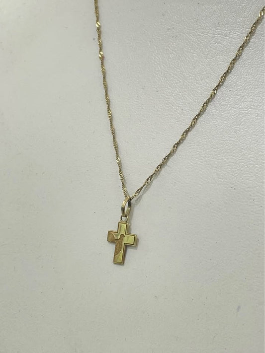 Cadena con Dije de Cruz 1.5gr/10k