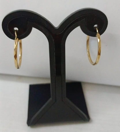 Arracadas facetadas de oro 10k peso 1.3gr, usado