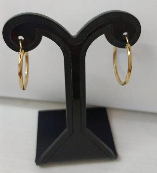 Arracadas facetadas de oro 10k peso 1.3gr, usado