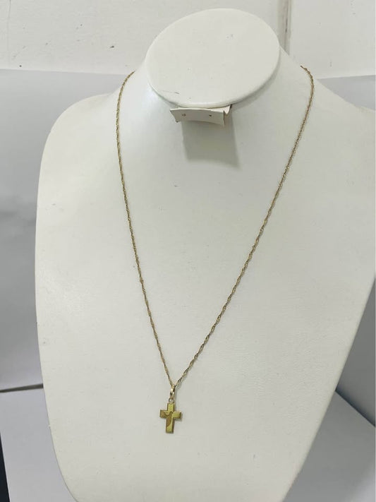 Cadena con Dije de Cruz 1.5gr/10k
