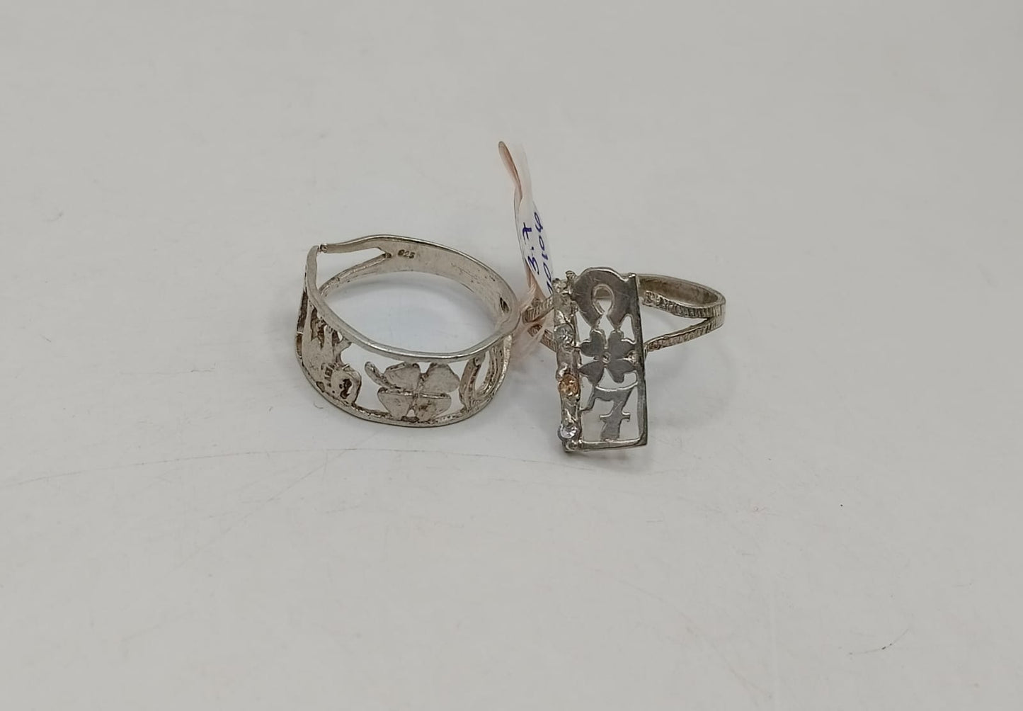 Par de anillo de la suerte PLATA 925 peso 3.7gr, usado
