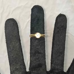 Anillo tipo compromiso 10k p 4.5gr