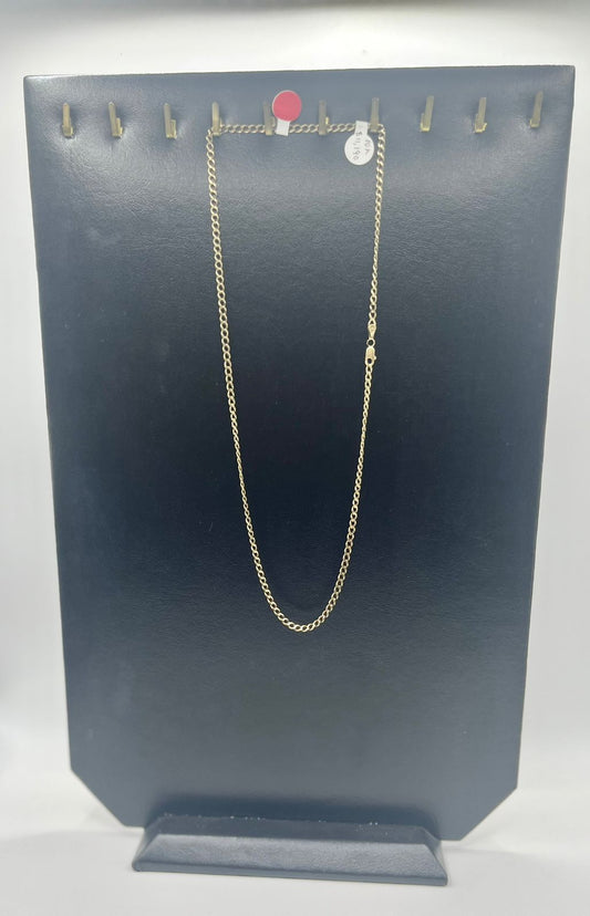 cadena 10k eslavon 1 x 1  pesa 7.2 grs 23.5 cm