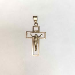 Dije cruz con Cristo 10k p1.1gr
