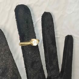 Anillo tipo compromiso 10k p 4.5gr