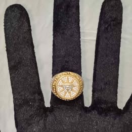 Anillo medusa con sintéticos 10k p 5gr