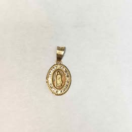 Dije de virgen con sintéticos 10k p0.5gr